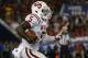 Sept 15, 2012; Lexington, KY, USA; Western Kentucky Hilltoppers running back Antonio Andrews (5) runs for a first down against the Kentucky Wildcats at Commonwealth Stadium. Credit: Mark Zerof-US PRESSWIRE