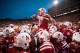 LINCOLN, NE - OCTOBER 27: Running back Ameer Abdullah #8 of the Nebraska Cornhuskers atop his huddling teammates before their game against the Michigan Wolverines during their game at Memorial Stadium on October 27, 2012 in Lincoln, Nebraska. Nebraska beat Michigan 23-9. (Photo by Eric Francis/Getty Images)