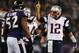 BALTIMORE, MD - SEPTEMBER 23: Quarterback Tom Brady #12 of the New England Patriots throws against the Baltimore Ravens in the fourth quarter at M&T Bank Stadium on September 23, 2012 in Baltimore, Maryland. The Baltimore Ravens won 31-30. (Photo by Patrick Smith/Getty Images)