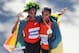 Last year's winners show their medals from the 2011 ING New York City Marathon