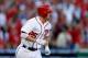 WASHINGTON, DC - OCTOBER 11: Adam LaRoche #25 of the Washington Nationals runs towards first as he rounds the bases on his solo home run in the bottom of the second inning against the St. Louis Cardinals during Game Four of the National League Division Series at Nationals Park on October 11, 2012 in Washington, DC. (Photo by Rob Carr/Getty Images)