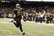 NEW ORLEANS, LA - NOVEMBER 28: Pierre Thomas #23 of the New Orleans Saints scores a touchdown against the New York Giants at Mercedes-Benz Superdome on November 28, 2011 in New Orleans, Louisiana. The Saints defeated the Giants 49 to 24. (Photo by Wesley Hitt/Getty Images)