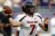 FORT WORTH, TX - OCTOBER 20: Seth Doege #7 of the Texas Tech Red Raiders looks for an open receiver against the TCU Horned Frogs at Amon G. Carter Stadium on October 20, 2012 in Fort Worth, Texas. The Texas Tech Red Raiders beat the TCU Horned Frogs 56-53 in triple overtime. (Photo by Tom Pennington/Getty Images)