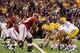 NEW ORLEANS, LA - JANUARY 09: Jordan Jefferson #9 and the Louisiana State University Tigers line up against the Alabama Crimson Tide during the 2012 Allstate BCS National Championship Game at Mercedes-Benz Superdome on January 9, 2012 in New Orleans, Louisiana. (Photo by Kevin C. Cox/Getty Images)