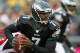 PHILADELPHIA, PA - OCTOBER 28: Quarterback Michael Vick #7 of the Philadelphia Eagles looks to run against the Atlanta Falcons during a game at Lincoln Financial Field on October 28, 2012 in Philadelphia, Pennsylvania. (Photo by Rich Schultz /Getty Images)