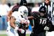 STARKVILLE, MS - NOVEMBER 03: Sean Porter #10 of the Texas A&M Aggies pursues LaDarius Perkins #27 of the Mississippi State Bulldogs at Wade Davis Stadium on November 3, 2012 in Starkville, Mississippi. (Photo by Stacy Revere/Getty Images)