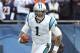 Oct 28, 2012; Chicago, IL, USA; Carolina Panthers quarterback Cam Newton (1) rushes the ball against the Chicago Bears during the second half at Soldier Field. The Chicago Bears defeat the Carolina Panthers 23-22. Mandatory Credit: Mike DiNovo-US PRESSWIRE