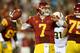 LOS ANGELES, CA - NOVEMBER 03: Quarterback Matt Barkley #7 of the USC Trojans throws a pass against the Oregon Ducks at the Los Angeles Memorial Coliseum on November 3, 2012 in Los Angeles, California. Oregon won 62-51. (Photo by Stephen Dunn/Getty Images)