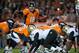 DENVER, CO - OCTOBER 28: Quarterback Peyton Manning #18 of the Denver Broncos audibles at the line during a game against the New Orleans Saints at Sports Authority Field Field at Mile High on October 28, 2012 in Denver, Colorado. (Photo by Dustin Bradford/Getty Images)