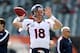 CINCINNATI, OH - NOVEMBER 04: Peyton Manning #18 of the Denver Broncos throws a pass before the NFL game against the Cincinnati Bengals at Paul Brown Stadium on November 4, 2012 in Cincinnati, Ohio. (Photo by Andy Lyons/Getty Images)