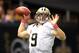 NEW ORLEANS, LA - OCTOBER 07: Quarterback Drew Brees #9 of the New Orleans Saints looks to pass in the second quarter against the San Diego Chargers at Mercedes-Benz Superdome on October 7, 2012 in New Orleans, Louisiana. (Photo by Harry How/Getty Images)