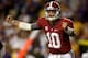 BATON ROUGE, LA - NOVEMBER 03: Quarterback AJ McCarron #10 of Alabama celebratesw after the extra point for the go ahead touchdown against LSU late in the fourth quarter at Tiger Stadium on November 3, 2012 in Baton Rouge, Louisiana. (Photo by Matthew Stockman/Getty Images)