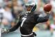 PHILADELPHIA, PA - OCTOBER 28: Quarterback Michael Vick #7 of the Philadelphia Eagles looks to pass against the Atlanta Falcons during a game at Lincoln Financial Field on October 28, 2012 in Philadelphia, Pennsylvania. (Photo by Rich Schultz /Getty Images)