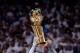 MIAMI, FL - JUNE 21: A detail of the Larry O'Brien Championship trophy as the Miami Heat celebrate after they won 121-106 against the Oklahoma City Thunder in Game Five of the 2012 NBA Finals on June 21, 2012 at American Airlines Arena in Miami, Florida. NOTE TO USER: User expressly acknowledges and agrees that, by downloading and or using this photograph, User is consenting to the terms and conditions of the Getty Images License Agreement. (Photo by Ronald Martinez/Getty Images)