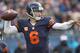 CHICAGO, IL - OCTOBER 28: Jay Cutler #6 of the Chicago Bears throws the ball while playing the Carolina Panthers on October 28, 2012 at Soldier Field in Chicago, Illinois. (Photo by John Gress/Getty Images)