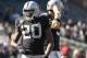 November 4, 2012; Oakland, CA, USA; Oakland Raiders running back Darren McFadden (20) stands on the field before the start of the game against the Tampa Bay Buccaneers at O.co Coliseum. Mandatory Credit: Cary Edmondson-US PRESSWIRE