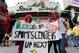 PASADENA, CA - JANUARY 01: Ohio State Buckeyes fans hold up a sign outside prior to the game against the Oregon Ducks at the 96th Rose Bowl game on January 1, 2010 in Pasadena, California. (Photo by Kevork Djansezian/Getty Images)