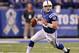 INDIANAPOLIS, IN - NOVEMBER 04: Andrew Luck #12 of the Indianapolis Colts looks for a open receiver while playing the Miami Dolphins at Lucas Oil Stadium on November 4, 2012 in Indianapolis, Indiana. (Photo by Gregory Shamus/Getty Images)