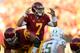 LOS ANGELES, CA - NOVEMBER 03: Quarterback Matt Barkley #7 of the USC Trojans calls signals against the Oregon Ducks at the Los Angeles Memorial Coliseum on November 3, 2012 in Los Angeles, California. (Photo by Stephen Dunn/Getty Images)