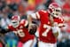 KANSAS CITY, MO - OCTOBER 28: Quarterback Matt Cassel #7 of the Kansas City Chiefs scrambles during the game against the Oakland Raiders at Arrowhead Stadium on October 28, 2012 in Kansas City, Missouri. (Photo by Jamie Squire/Getty Images)