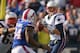 ORCHARD PARK, NY - SEPTEMBER 30: Tom Brady #12 of the New England Patriots looks to pass against the Buffalo Bills at Ralph Wilson Stadium on September 30, 2012 in Orchard Park, New York.New England won 52-28. (Photo by Rick Stewart/Getty Images)