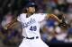 KANSAS CITY, MO - AUGUST 04: Joakim Soria #48 of the Kansas City Royals throws in the ninth inning against the Baltimore Orioles at Kauffman Stadium on August 4, 2011 in Kansas City, Missouri. The Royals won 9-4. (Photo by Ed Zurga/Getty Images)