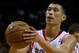 HOUSTON, TX - OCTOBER 12: Jeremy Lin #7 of the Houston Rockets waits at the free throw line during the game against the New Orleans Hornets at the Toyota Center on October 12, 2012 in Houston, Texas. NOTE TO USER: User expressly acknowledges and agrees that, by downloading and or using this photograph, User is consenting to the terms and conditions of the Getty Images License Agreement. (Photo by Scott Halleran/Getty Images)