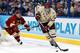 TAMPA, FL - APRIL 05: Defenseman Brian Dumoulin #2 of the Boston College Eagles advances the puck as defenseman Chad Billins #4 of the Ferris State Bulldogs trails during the NCAA Division 1 Men's Hockey Championship Game at the Tampa Bay Times Forum on April 7, 2012 in Tampa, Florida. (Photo by J. Meric/Getty Images)