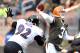 Nov 4, 2012; Cleveland, OH, USA; Baltimore Ravens defensive end Haloti Ngata (92) chases Cleveland Browns quarterback Brandon Weeden (3) in the third quarter at Cleveland Browns Stadium. Mandatory Credit: David Richard-US PRESSWIRE