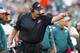 PHILADELPHIA, PA - OCTOBER 14: Head coach Andy Reid of the Philadelphia Eagles signals to his team during the second half against the Detroit Lions in a game at Lincoln Financial Field on October 14, 2012 in Philadelphia, Pennsylvania. The Lions defeated the Eagles 26-23 in overtime. (Photo by Rich Schultz /Getty Images)