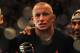 LAS VEGAS - JULY 11: Georges St. Pierre celebrates his victory against Thiago Alves during their welterweight title bout during UFC 100 on July 11, 2009 in Las Vegas, Nevada. St. Pierre defeated Alves by unanimous decision. (Photo by Jon Kopaloff/Getty Images)
