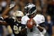 NEW ORLEANS, LA - NOVEMBER 05: Michael Vick #7 of the Philadelphia Eagles looks to throw a pass against the New Orleans Saints at Mercedes-Benz Superdome on November 5, 2012 in New Orleans, Louisiana. (Photo by Chris Graythen/Getty Images)