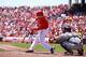 CINCINNATI, OH - JUNE 14: Joey Votto #19 of the Cincinnati Reds hits a home run during the interleague game against the Cleveland Indians at Great American Ball Park on June 14, 2012 in Cincinnati, Ohio. (Photo by Andy Lyons/Getty Images)