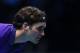 LONDON, ENGLAND - NOVEMBER 06: Roger Federer of Switzerland looks on during the men's singles match against Janko Tipsarevic of Serbia on day two of the ATP World Tour Finals at the O2 Arena on November 6, 2012 in London, England. (Photo by Julian Finney/Getty Images)