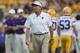 BATON ROUGE, LA - OCTOBER 13: Head coach Steve Spurrier of the South Carolina Gamecocks with his team before a game against the LSU Tigers at Tiger Stadium on October 13, 2012 in Baton Rouge, Louisiana. (Photo by Ronald Martinez/Getty Images)