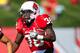 Oct. 08, 2011; Muncie, IN, USA; Ball State Cardinals running back Jahwan Edwards (38) runs the ball against the Temple Owls at Scheumann Stadium. Mandatory credit: Michael Hickey-US PRESSWIRE