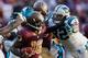 Robert Griffin III faced a Carolina onslaught on Sunday.