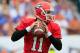 JACKSONVILLE, FL - OCTOBER 27: Aaron Murray #11 of the Georgia Bulldogs attempts a pass during the game against the Florida Gators at EverBank Field on October 27, 2012 in Jacksonville, Florida. (Photo by Sam Greenwood/Getty Images)