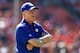 SAN FRANCISCO, CA - OCTOBER 14: Head coach Tom Coughlin of the New York Giants watches his team warm up before the game against the San Francisco 49ers at Candlestick Park on October 14, 2012 in San Francisco, California. (Photo by Jason O. Watson/Getty Images)