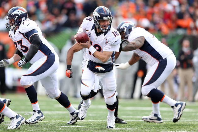 Broncos' Peyton Manning Appreciative of Offensive Line Sack Streak