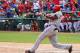 ARLINGTON, TX - SEPTEMBER 30: Torii Hunter #48 of the Los Angeles Angels of Anaheim hits a two run double to take the lead against the Texas Rangers in game one of the double header at Rangers Ballpark in Arlington on September 30, 2012 in Arlington, Texas. (Photo by Rick Yeatts/Getty Images)