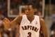 TORONTO, CANADA - OCTOBER 31: Kyle Lowry #3 of the Toronto Raptors talks to a teammate as they face the Indiana Pacers on October 31, 2012 at the Air Canada Centre in Toronto, Canada. NOTE TO USER: User expressly acknowledges and agrees that, by downloading and or using this photograph, User is consenting to the terms and conditions of the Getty Images License Agreement. (Photo by David Sandford/Getty Images)