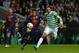GLASGOW, SCOTLAND - NOVEMBER 07: Georgios Samaras of Celtic tackles Marc Barta of Barcelona during the UEFA Champions League Group G match between Celtic and Barcelona at Celtic Park on November 7, 2012 in Glasgow, Scotland. (Photo by Jeff J Mitchell/Getty Images)