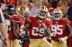SAN FRANCISCO, CA - OCTOBER 18: Cornerback Chris Culliver #29 of the San Francisco 49ers celebrates after almost intercepting a pass against Sidney Rice #18 of the Seattle Seahawks in the fourth quarter on October 18, 2012 at Candlestick Park in San Francisco, California. The 49ers won 13-6. (Photo by Brian Bahr/Getty Images)