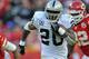 KANSAS CITY, MO - OCTOBER 28: Running back Darren McFadden #20 of the Oakland Raiders rushes for a first down against the Kansas City Chiefs during the fourth quarter on October 28, 2012 at Arrowhead Stadium in Kansas City, Missouri. Oakland defeated Kansas City 26-16. (Photo by Peter Aiken/Getty Images)