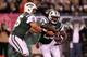 EAST RUTHERFORD, NJ - OCTOBER 08: Tim Tebow #15 of the New York Jets fakes a handoff to Bilal Powell #29 against the Houston Texans at MetLife Stadium on October 8, 2012 in East Rutherford, New Jersey. (Photo by Alex Trautwig/Getty Images)
