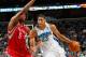 NEW ORLEANS, LA - OCTOBER 24: Anthony Davis #23 of the New Orleans Hornets drives the ball around Terrence Jones #6 of the Houston Rockets at New Orleans Arena on October 24, 2012 in New Orleans, Louisiana. NOTE TO USER: User expressly acknowledges and agrees that, by downloading and or using this photograph, User is consenting to the terms and conditions of the Getty Images License Agreement. (Photo by Chris Graythen/Getty Images)