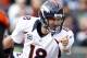 Nov 4, 2012; Cincinnati, OH, USA; Denver Broncos quarterback Peyton Manning (18) calls an audible during the second half against the Cincinnati Bengals at Paul Brown Stadium. The Broncos defeated the Bengals 31-23. Mandatory Credit: Frank Victores-US PRESSWIRE