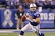 INDIANAPOLIS, IN - NOVEMBER 04: Andrew Luck #12 of the Indianapolis Colts looks for a open receiver while playing the Miami Dolphins at Lucas Oil Stadium on November 4, 2012 in Indianapolis, Indiana. (Photo by Gregory Shamus/Getty Images)
