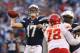 SAN DIEGO, CA - NOVEMBER 01: Quarterback Philip Rivers #17 of the San Diego Chargers throws a touchdown pass to tight end Antonio Gates in the first quarter against the Kansas City Chiefs at Qualcomm Stadium on November 1, 2012 in San Diego, California. The Chargers won 31-13. (Photo by Stephen Dunn/Getty Images)